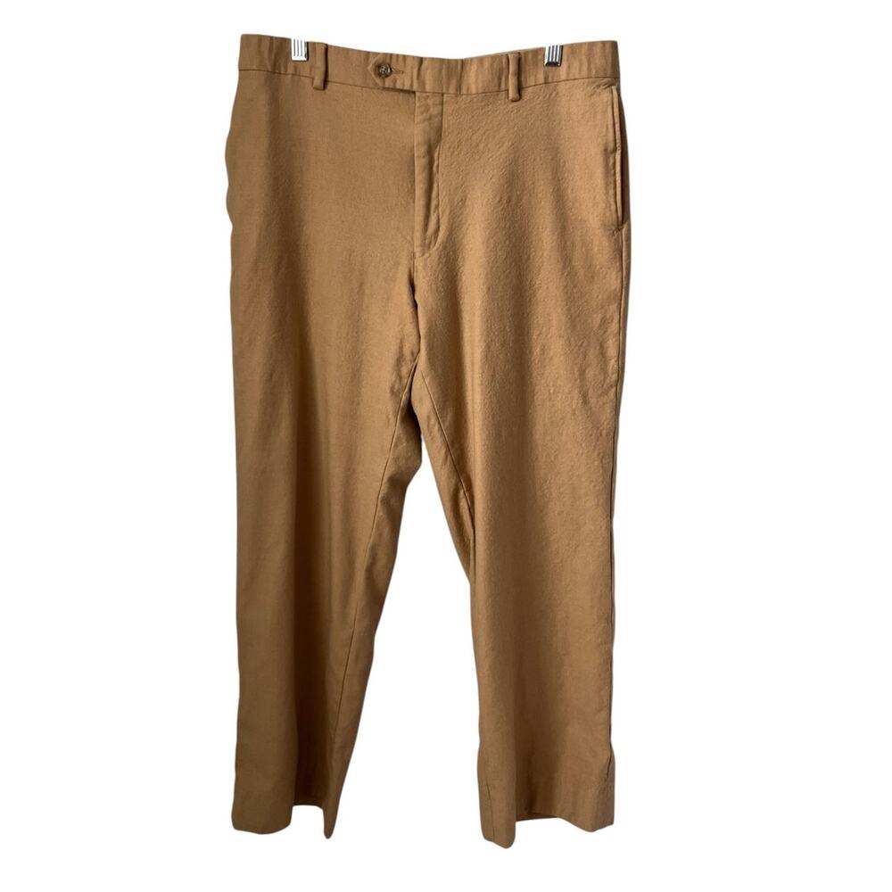 Paul Fredrick Dress Pants Wool Cashmere Flat Front Old Money Career Office Sz 34
